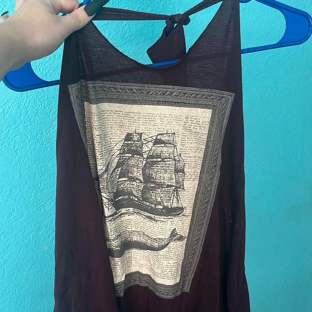 Womens backless tank top